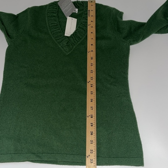 Cashmere charter club Kelly green office siren v neck sweater NWT S - Picture 7 of 7